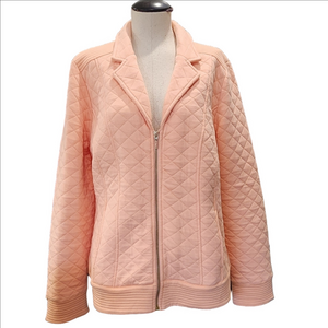 ISAAC MIZRAHI CREAM CYCLE ORANGE ZIPPER JACKET